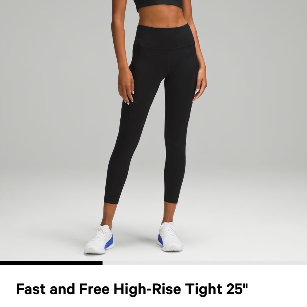 Lululemon Fast and Free High-Rise Tight 25" - Black